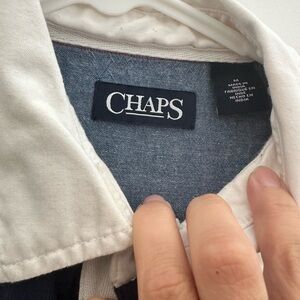 Chaps rugby polo long sleeve shirt size medium